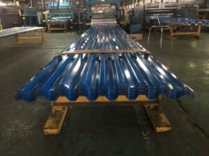 Hasil produksi atap spandek PT MMMA yang sudah dikemas rapi dan siap dikirim dari pabrik